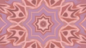 Symmetrical kaleidoscope-inspired pattern. Warm earthy tones of brown and pink. Intricate design with mirrored shapes. Complex geometric shapes, including triangles and stars. Timeless aesthetic. vector
