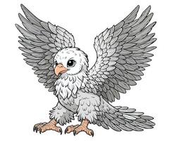 Eagle color on a white background vector