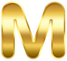gradient gold letter M png