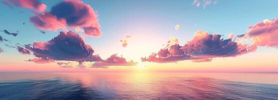 Colorful Sunset Clouds in the Evening Sky photo