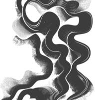 A black and white drawing of a wave vector