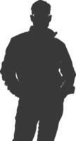A silhouette of a man in a suit vector
