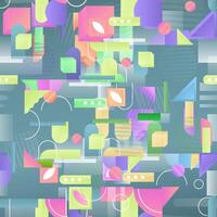 seamless pattern gradient and colorful unique geometric background vector