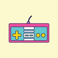 a game joystick or controller icon on a yellow background vector