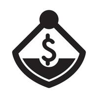 Money icon money symbol for banking and finance in flat color glyph pictogram illustration vector