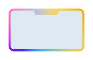 Futuristic element illustration. Colorful lower third overlay. vector