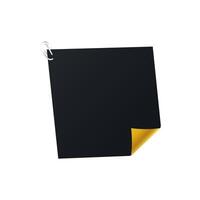 Empty note paper illustration. Blank sheet label design. vector