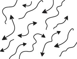 Hand Drawn Black Arrow Pattern vector