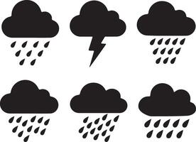 Cloud Weather Icons Set vector