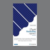 Digital marketing social media story business webinar for social media post, business post or stories banner template geometric shape design for attractive abstract elements post background space vector
