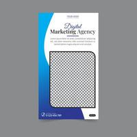 Digital marketing social media story business webinar for social media post, business post or stories banner template geometric shape design for attractive abstract elements post background space vector