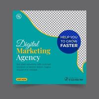 Digital marketing social media post business webinar for social media story, business post or stories banner template geometric shape design for attractive abstract elements post background space vector