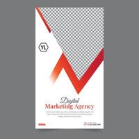 Digital marketing social media story business webinar for social media post, business post or stories banner template geometric shape design for attractive abstract elements post background space vector