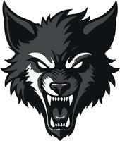 Angry Wolf Head Logo Design Illustration vector