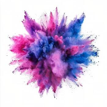 Colorful powder explosion creating vibrant clouds during a lively celebration event photo