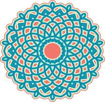 Beautiful color gradations in mandala illustrations vector