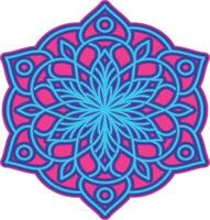 Beautiful color gradations in mandala illustrations vector