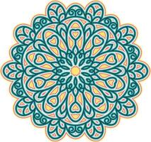 Beautiful color gradations in mandala illustrations vector