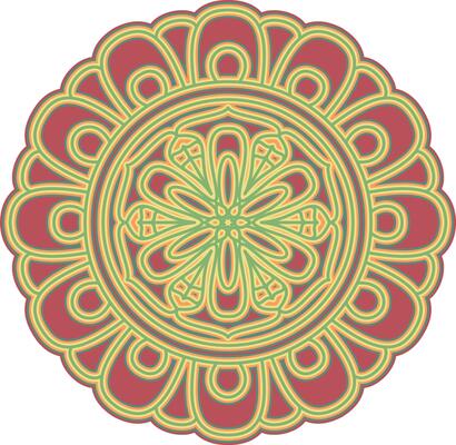 Beautiful color gradations in mandala illustrations