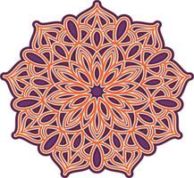mandala pattern with natural art inside vector
