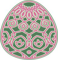 Easter eggs with mandala art scrolls inside vector