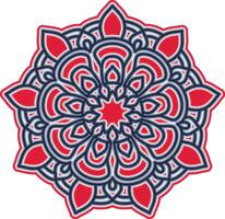 mandala pattern with natural art inside vector