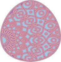 Easter eggs with mandala art scrolls inside vector