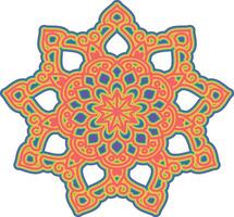 mandala pattern with natural art inside vector