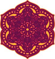 mandala pattern with natural art inside vector