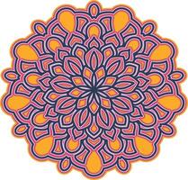 Beautiful color gradations in mandala illustrations vector