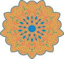 Beautiful color gradations in mandala illustrations vector