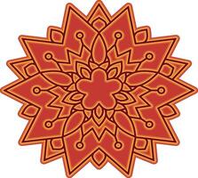 mandala illustration with beautiful color gradations vector