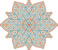 mandala pattern with natural art inside vector