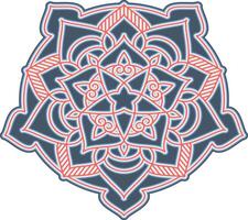 Beautiful color gradations in mandala illustrations vector