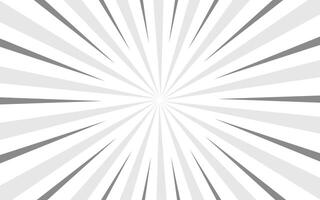 Dynamic Radial Lines On White Background. Comic Book Flash Blast vector