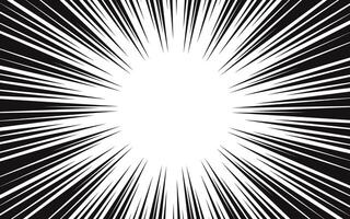 Fast speed lines on white background. Anime comic speed line movement effect vector