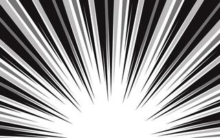 Fast speed lines on white background. Anime comic speed line movement effect. vector