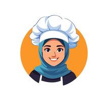 Chef Girl with Hijab vector