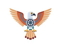 hawk with mechanical wings vector