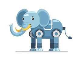 mechanical elephant with hydraulic limbs vector