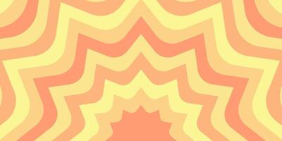 sun pattern yellow and orange background, wavy design. vector