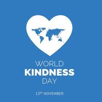 Template for banner, greeting card, poster illustration on the theme of world kindness day with background vector