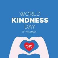 World Kindness day Template for banner, greeting card, poster with background vector