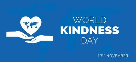 illustration on the theme of world kindness day Template for banner, greeting card, poster with background. vector