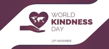 World kindness day is observed november 13 Template for banner, greeting card, poster with background vector