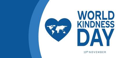 world kindness day Template for banner, greeting card, poster with background vector