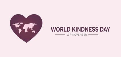 illustration on the theme of world kindness day World kindness day is observed november 13. Template for banner, greeting card, poster with background vector