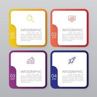 4 option infographic template with icon vector
