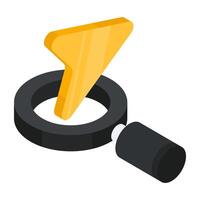 An icon design of search cursor vector