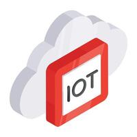 A beautiful design icon of cloud technology vector